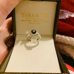 Gorgeous Black Diamond Engagement/Promise ring size 6.5.